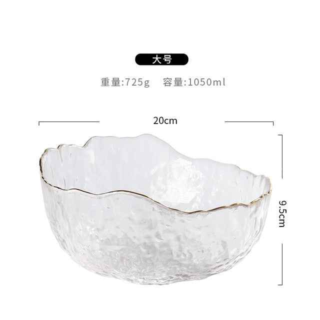 Juego de cuencos de cristal para ensalada – Cuencos transparentes para fruta y postre