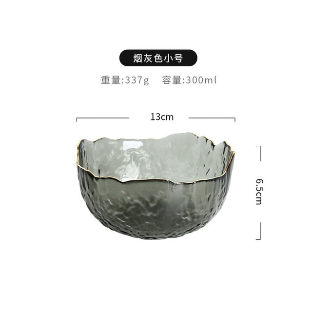 Juego de cuencos de cristal para ensalada – Cuencos transparentes para fruta y postre