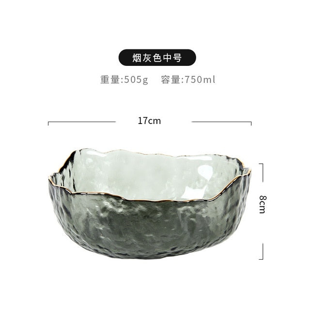 Juego de cuencos de cristal para ensalada – Cuencos transparentes para fruta y postre