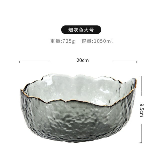 Juego de cuencos de cristal para ensalada – Cuencos transparentes para fruta y postre