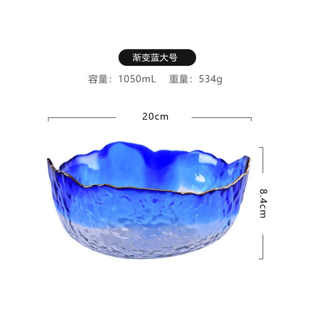 Juego de cuencos de cristal para ensalada – Cuencos transparentes para fruta y postre