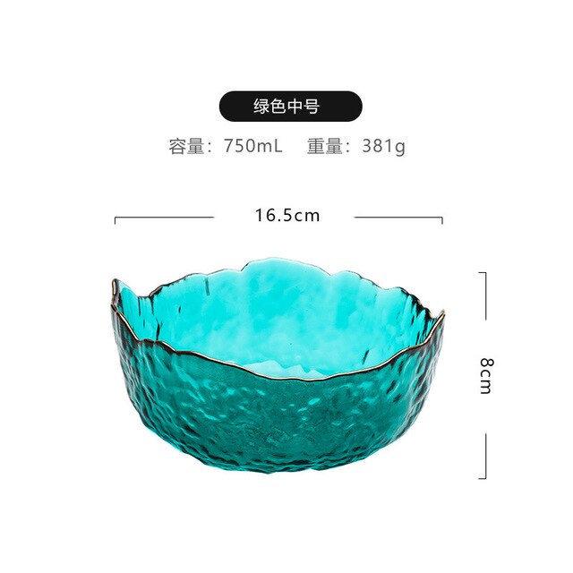 Juego de cuencos de cristal para ensalada – Cuencos transparentes para fruta y postre