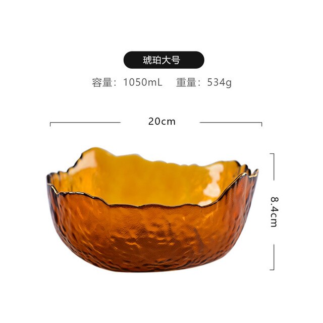 Juego de cuencos de cristal para ensalada – Cuencos transparentes para fruta y postre