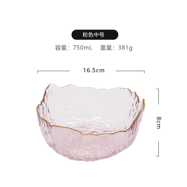 Juego de cuencos de cristal para ensalada – Cuencos transparentes para fruta y postre