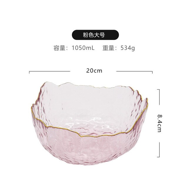 Juego de cuencos de cristal para ensalada – Cuencos transparentes para fruta y postre