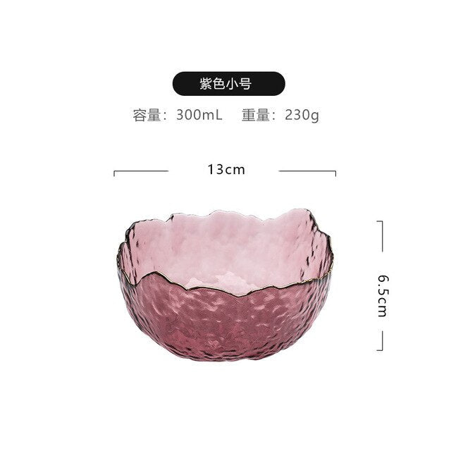 Juego de cuencos de cristal para ensalada – Cuencos transparentes para fruta y postre