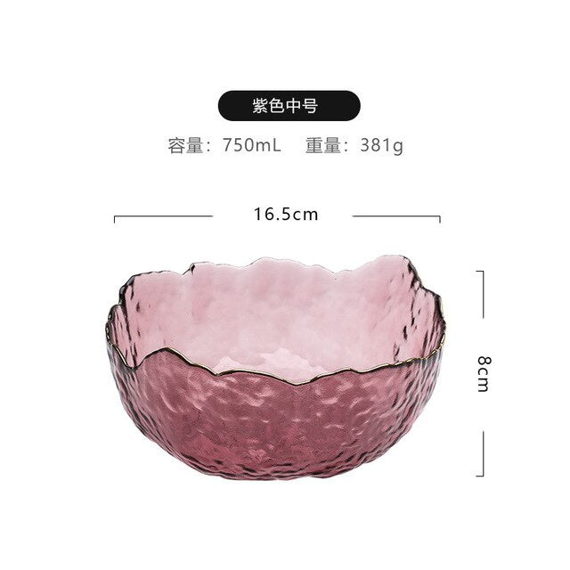 Juego de cuencos de cristal para ensalada – Cuencos transparentes para fruta y postre