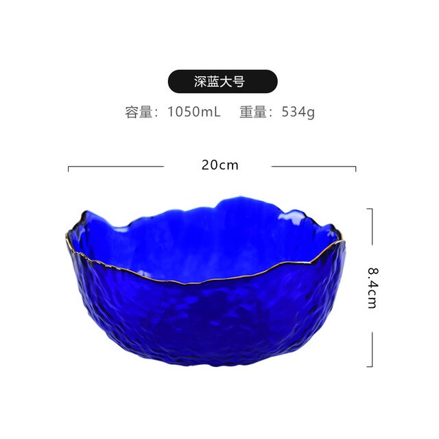 Glass Salad Bowl Set – Transparent Fruit and Dessert Bowls